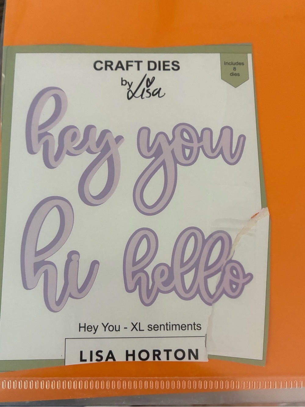 Lisa Horton  'Hey You' Craft Dies - XL Sentiments